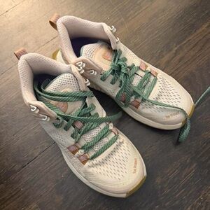 New Balance Sneakers with Green and Purple Accents